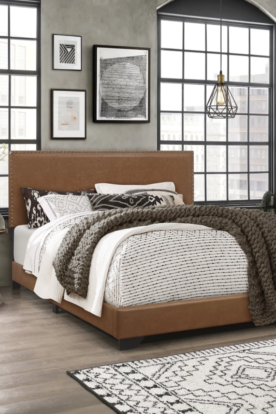 ✨Sale - Only $99✨ This fully upholstered Willow queen bed features durable faux leather, espresso finished feet, a solid wood frame, and antique bronze nail head trim.

#LTKSaleAlert #LTKHome #LTKSummerSales