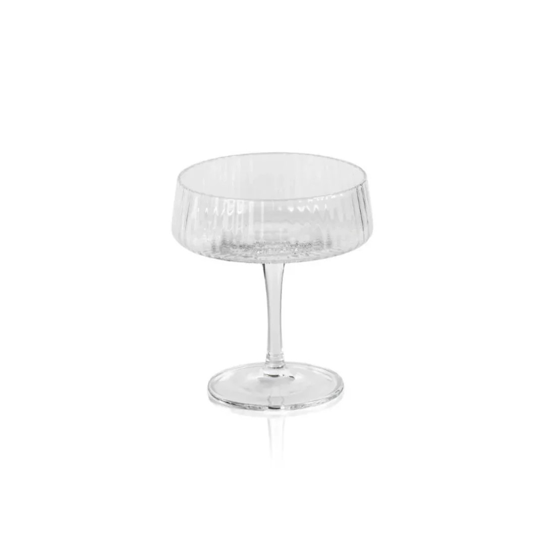 Fluted Martini Glass | Pink Antlers