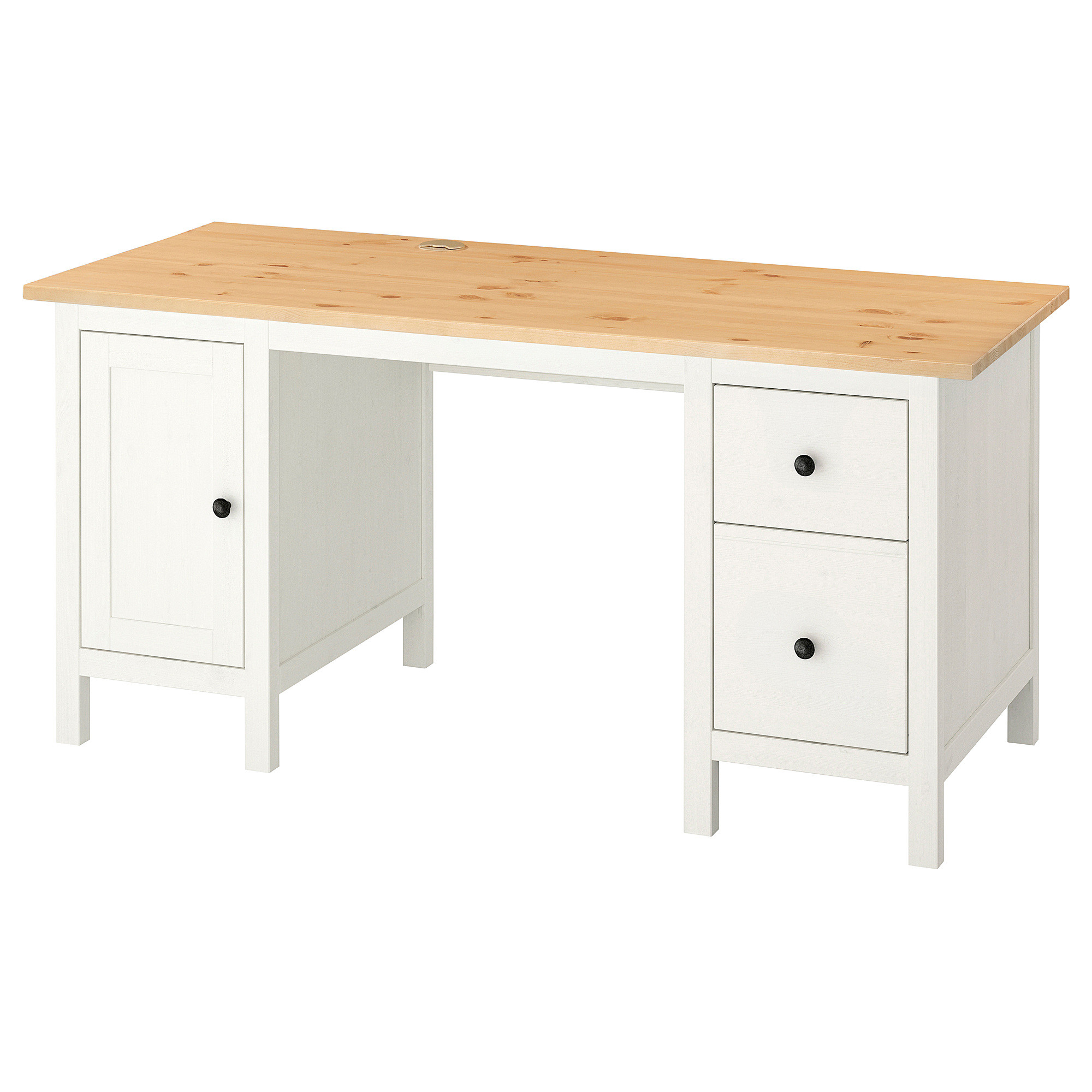 HEMNES desk, white stain/light brown, 61x255/8"  - IKEA | IKEA US