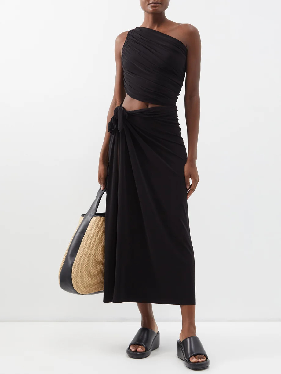 Ernie tie-side jersey sarong | Norma Kamali | Matches (US)