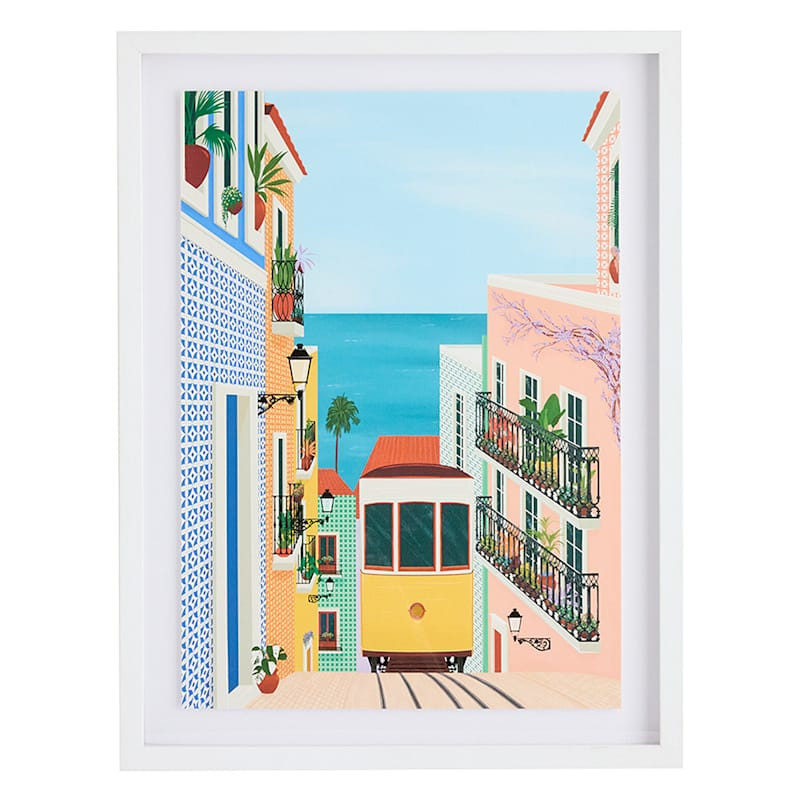 Glass Framed Libson Printed Wall Art, 19x25 | At Home