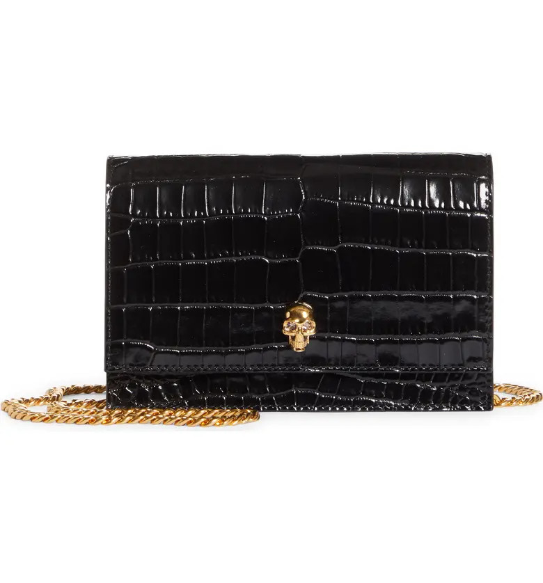 Mini Skull Croc Embossed Leather Bag | Nordstrom