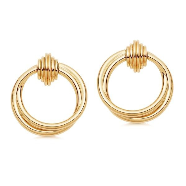 Lucy Williams Gold Entwine Front Facing Hoops | Missoma