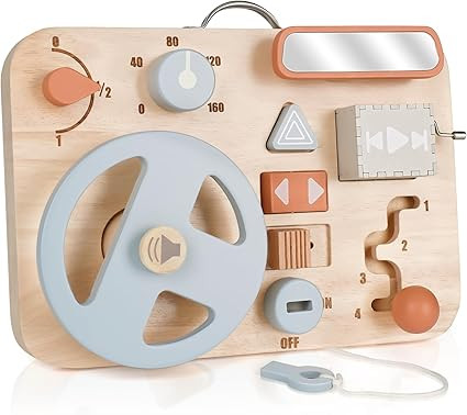 Montessori Busy Board for Toddlers - Wooden Montessori Toys for 1 2 3 4 Year Old, Aesthetic Senso... | Amazon (US)