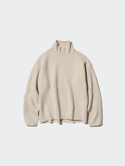 Soufflé Yarn High Neck Jumper | UNIQLO (UK)