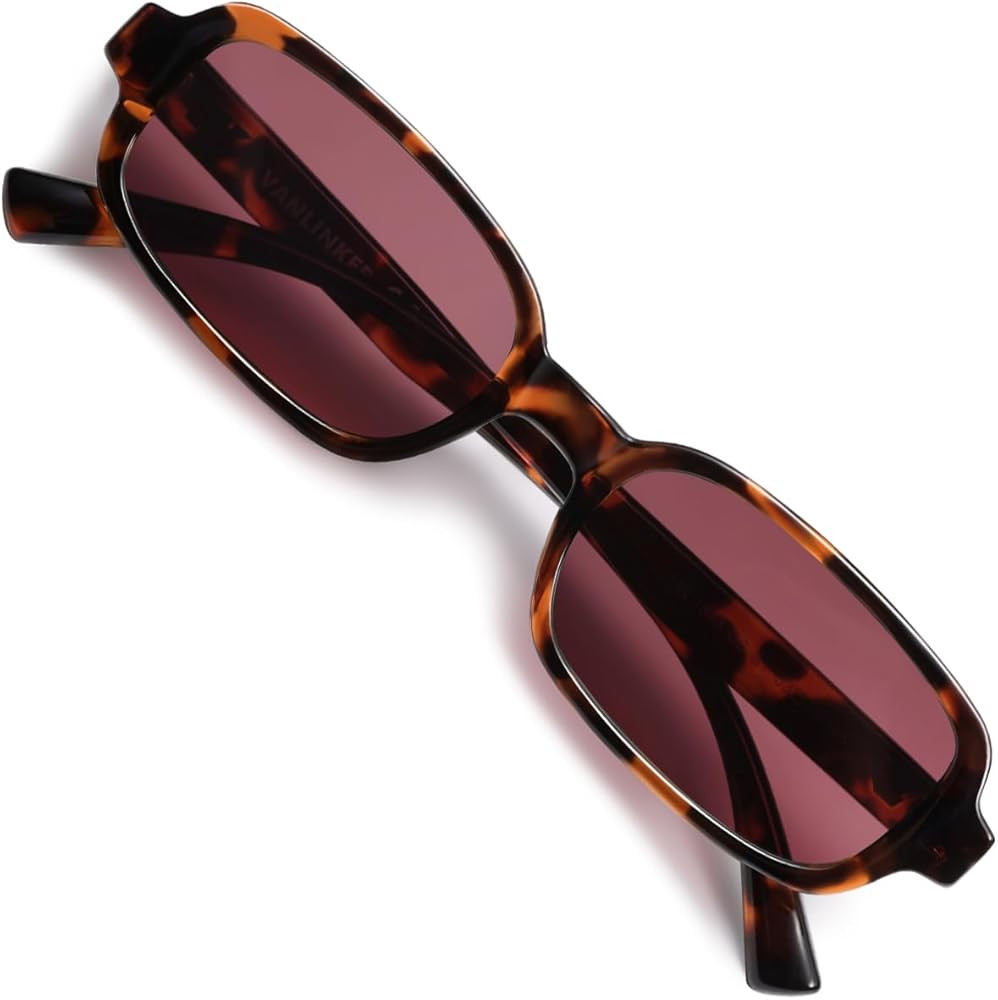 VANLINKER Retro Rectangle Polarized Sunglasses for Women Men Small 90s Style Vintage Trendy Narro... | Amazon (US)