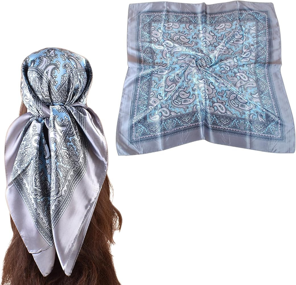 35 Inches Silk Head Scarf-Satin Hair Scarves Silk Bandana Scarf Headscarf for Women's Fashion Sca... | Amazon (US)
