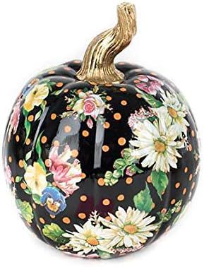 MacKenzie-Childs Flower Market Pumpkin - Small - Black | Amazon (US)