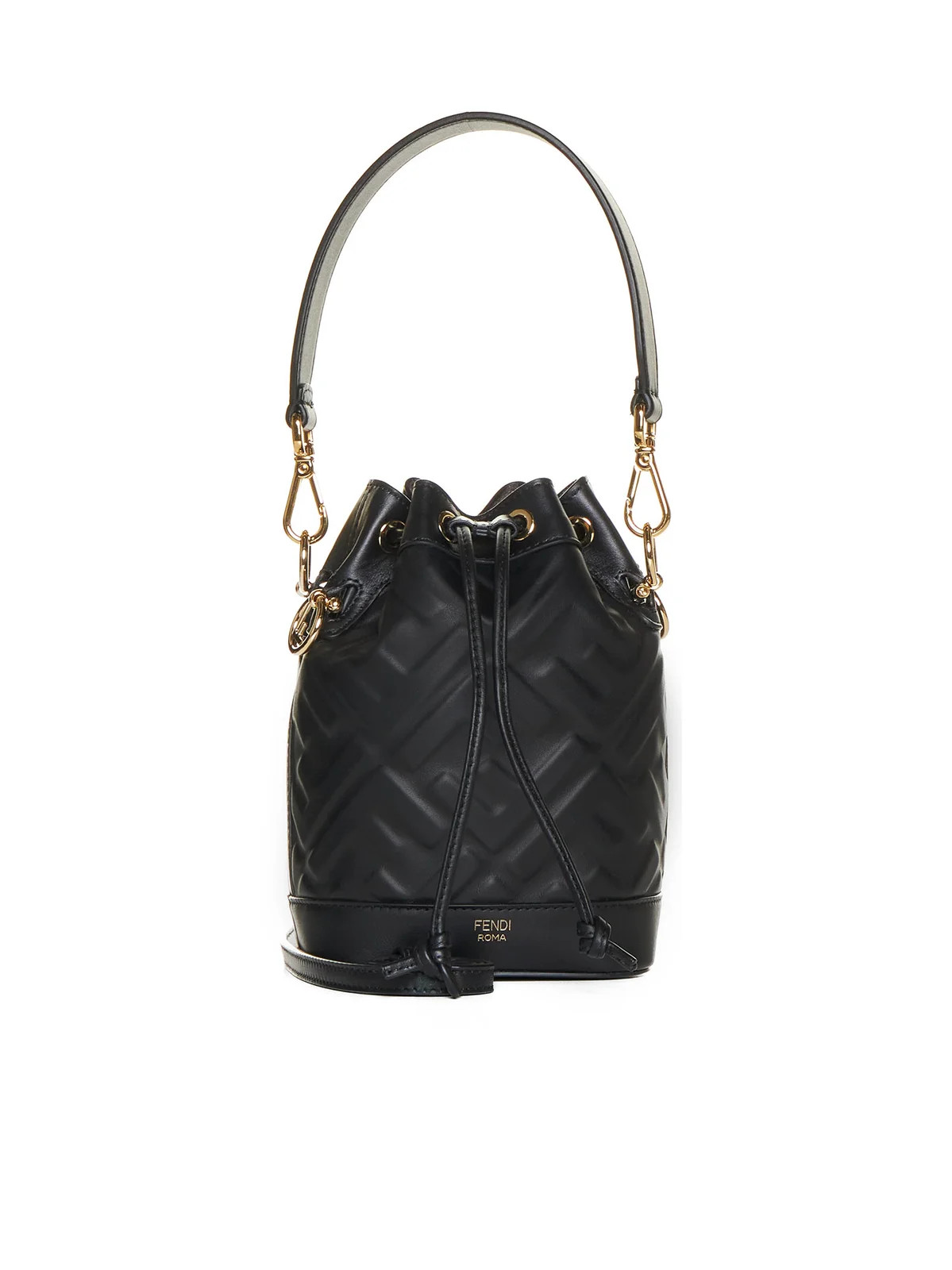 Fendi Mon Tresor Logo Embossed Bucket Bag | Cettire Global
