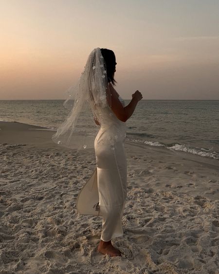 white summer dress and pearl veil 🤍 wearing a size small

bride, wedding, silk dress

#LTKwedding #LTKSeasonal #LTKstyletip
