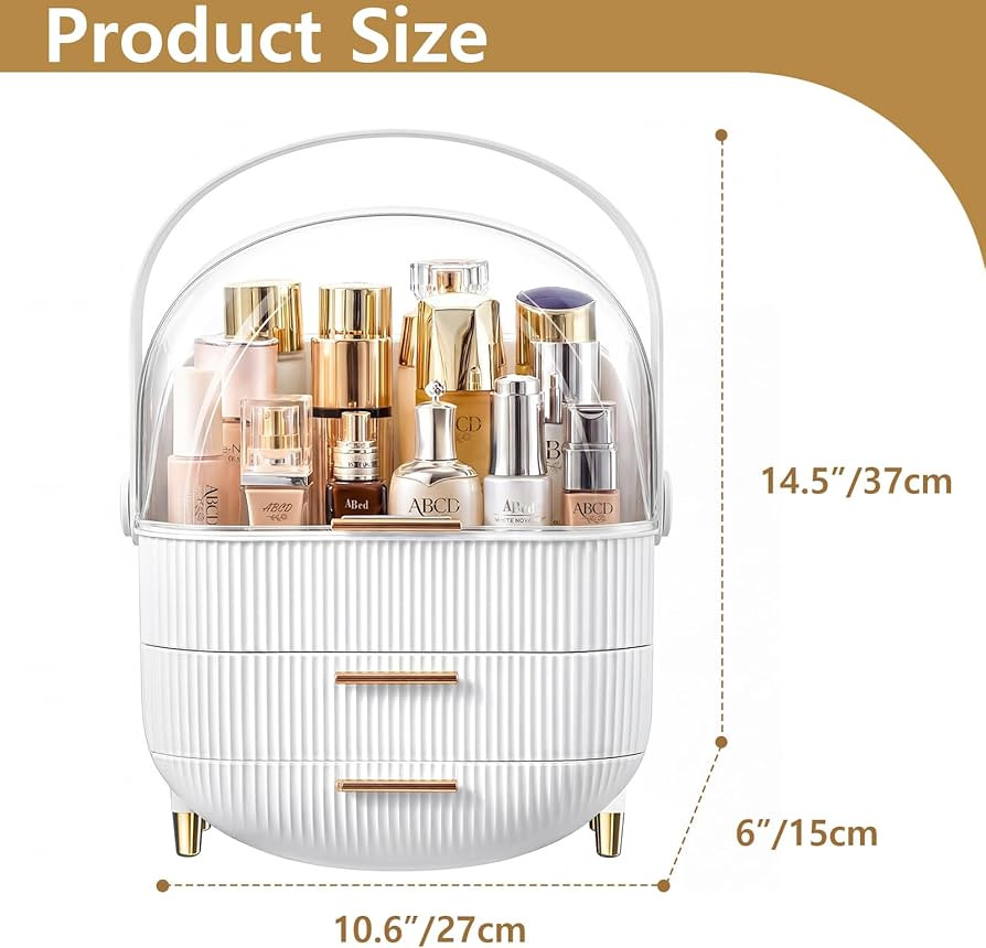Makeup Organizer Skincare Organizers - Cosmetic Display Cases with Transparent Cover, SkinCare Or... | Amazon (US)