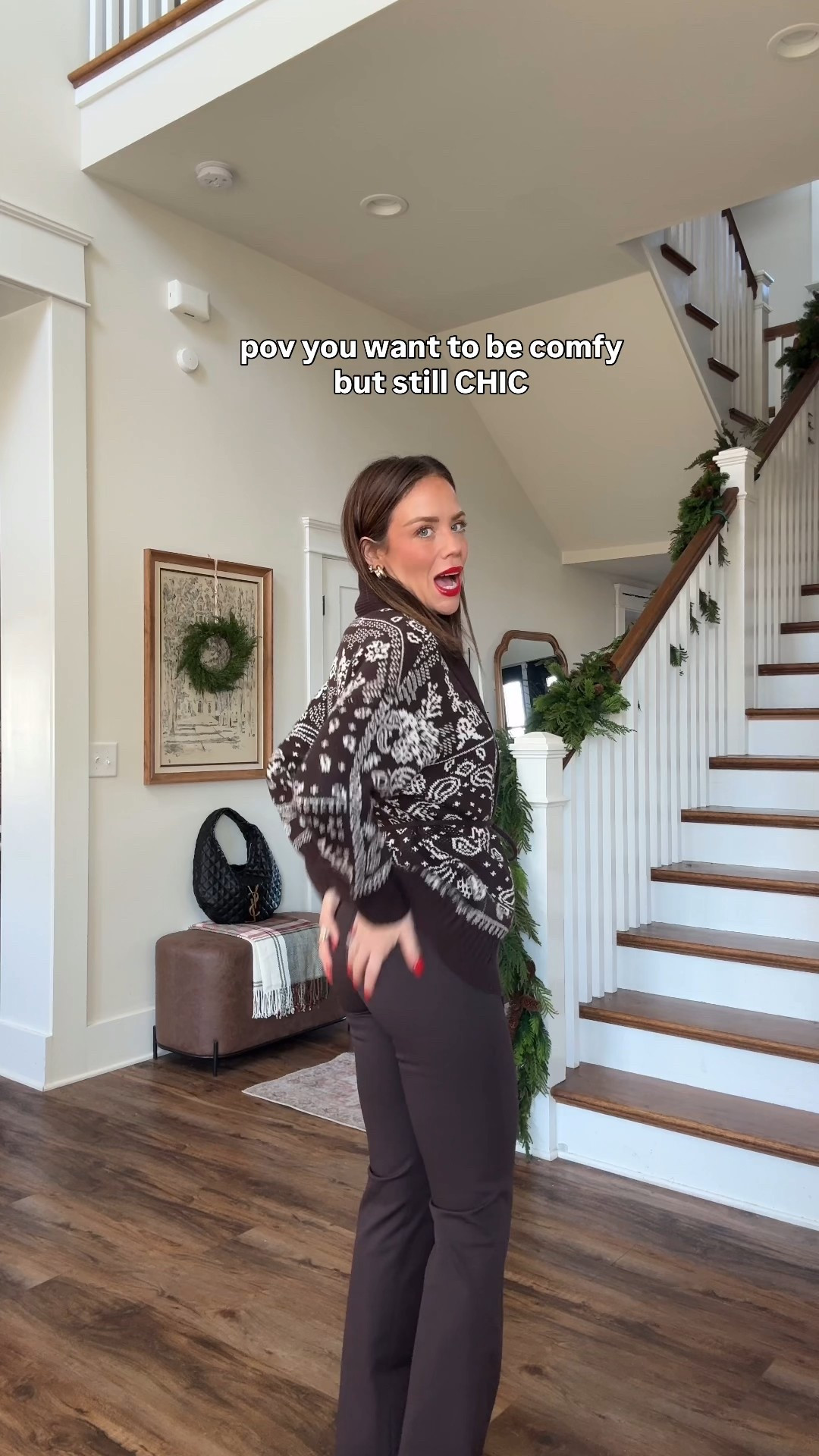 Comfy but CHIC fall outfit to take into the holiday season. Wear to work, church, dinner etc. in XS, 24 curve love pants

#LTKHoliday #LTKFindsUnder100 #LTKCyberWeek