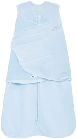 HALO Micro-Fleece Sleepsack Swaddle, 3-Way Adjustable Wearable Blanket, TOG 3.0, Baby Blue, Newbo... | Amazon (US)