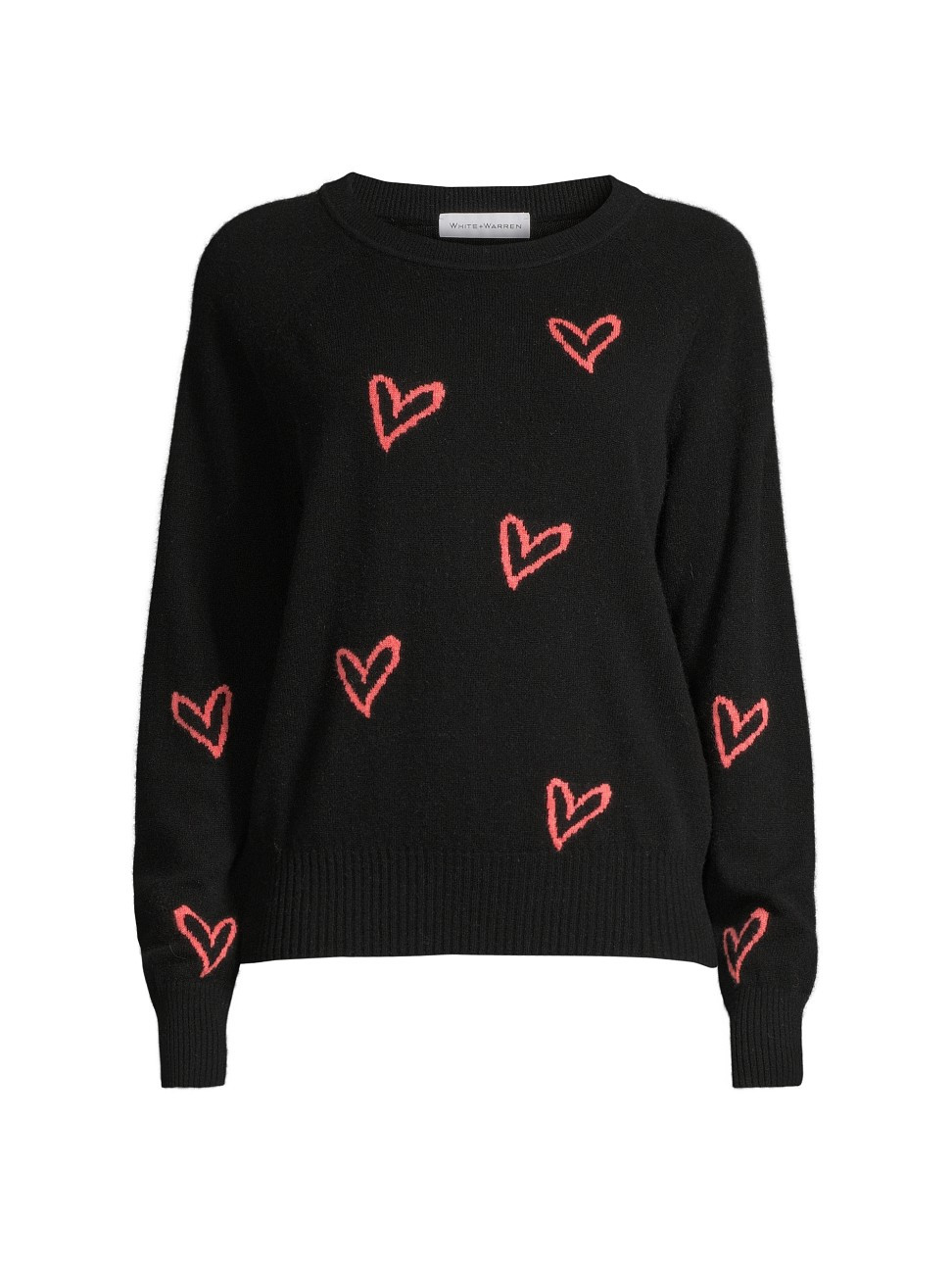 Cashmere Graffiti Heart Sweater | Saks Fifth Avenue