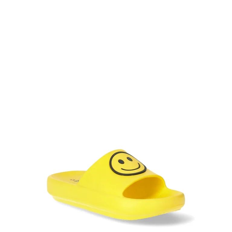 No Boundaries Women's Emoji Comfort Slide Sandal - Walmart.com | Walmart (US)