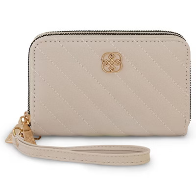 Daisy Fuentes Women's Diagonally Quilted Compact Wallet, Large Capacity with Double Zipper Closur... | Target