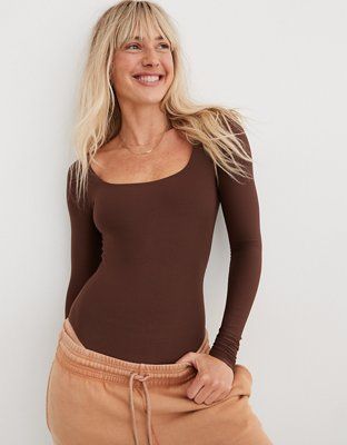 SMOOTHEZ Long Sleeve Bodysuit | American Eagle Outfitters (US & CA)