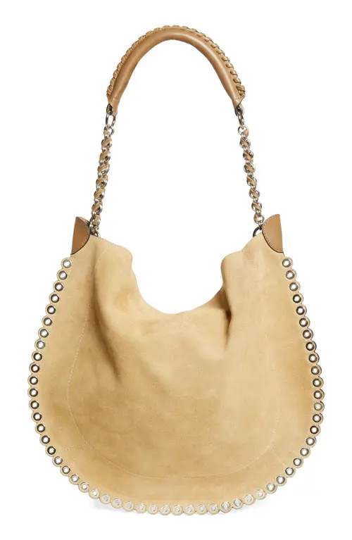 Isabel Marant Oskan Soft Suede Hobo Bag in Sand at Nordstrom | Nordstrom
