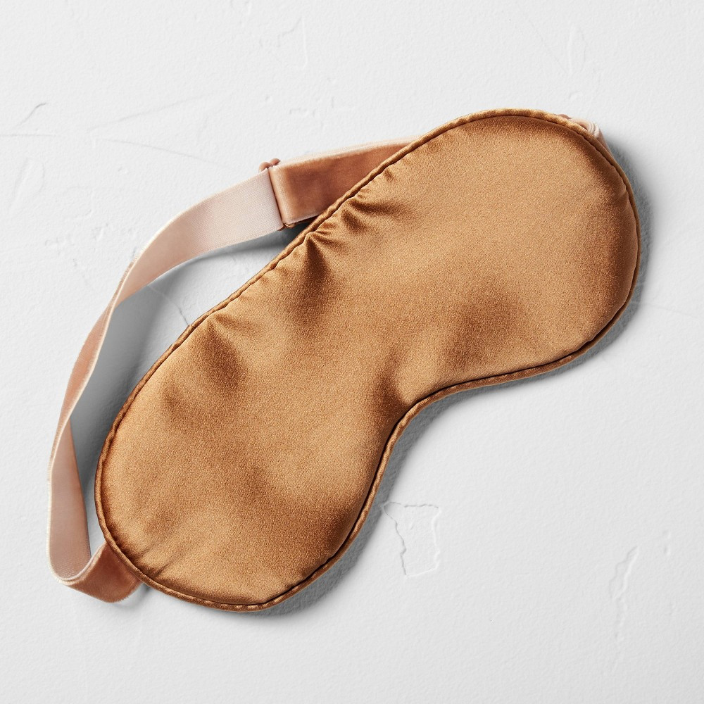Solid Silk Eye Mask Warm Brown - Casaluna | Target