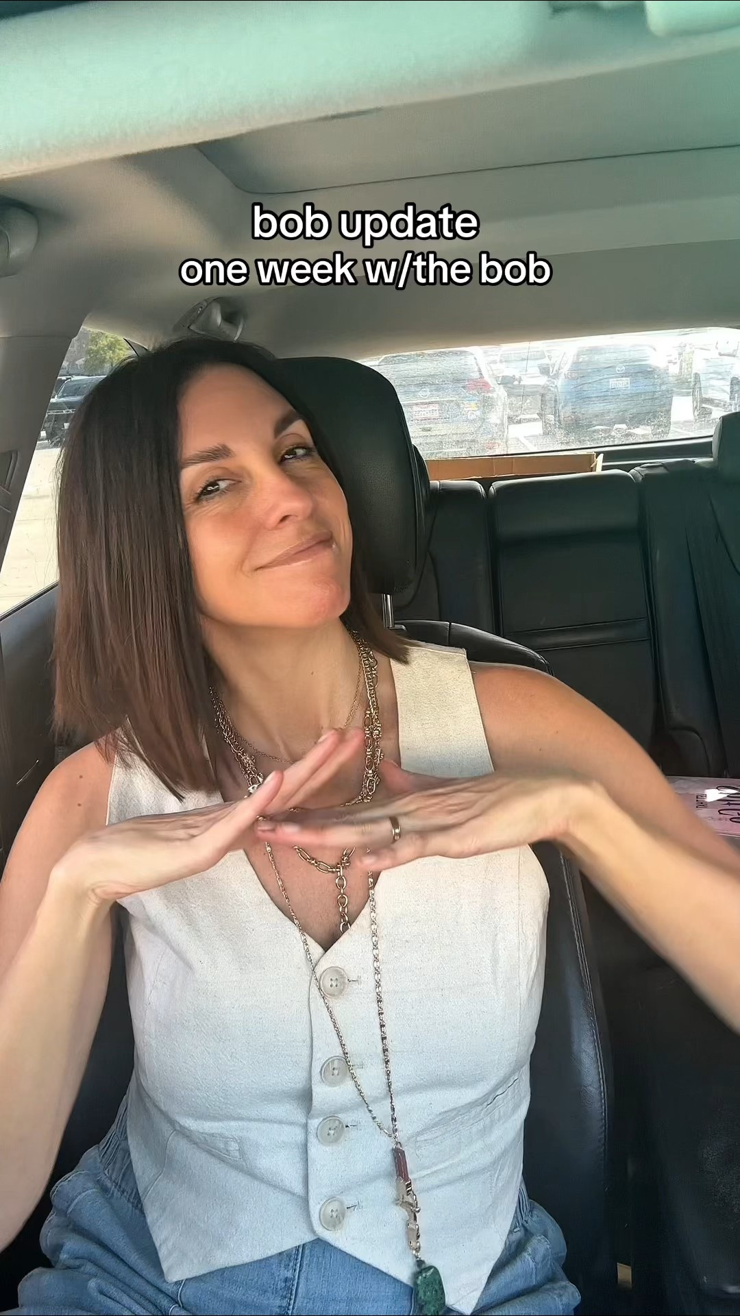 Cut 10 inches off …. 🤪 I have had long hair since I was 25 - so it’s been a bit of a change but definitely loving the change. If you have been thinking of cutting your hair into a bob… this is your sign 😉 

#LTKootd #LTKOver40 #LTKTall