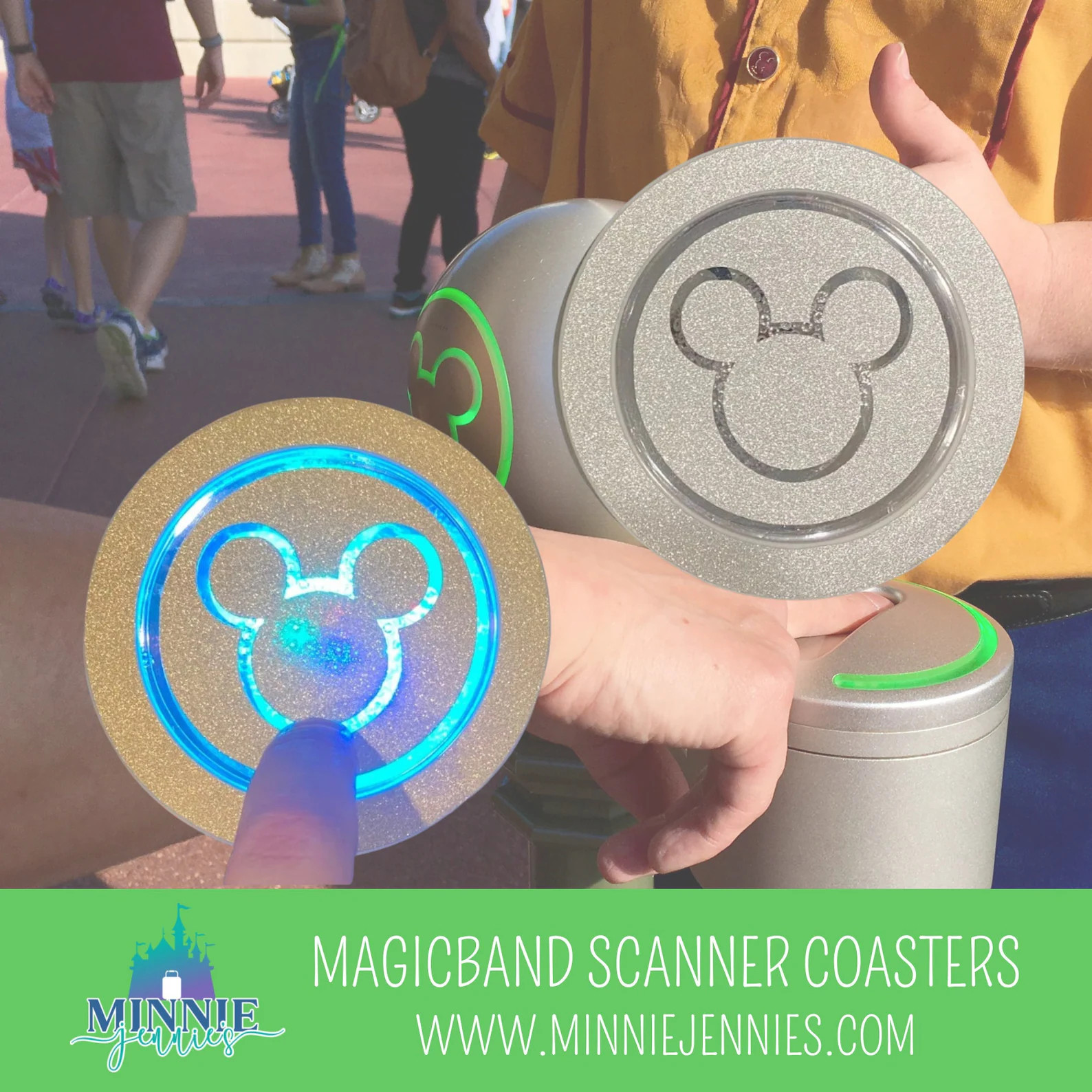 Walt Disney World Disneyland Magicband Magic Band Scanner Drink Coaster Pressure Activated Mickey... | Etsy (US)