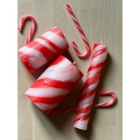 Swirled Candle, Red White, Candy Cane Festive Decor, Housewarming Gift, Christmas Candle Holiday Centrepieces | Etsy (UK)