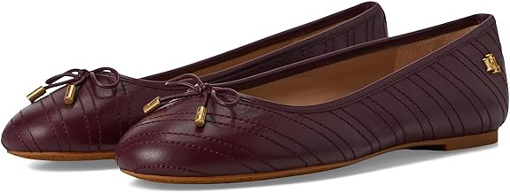 Lauren Ralph Lauren Womens Jayna Stitched Leather Flat | Amazon (US)