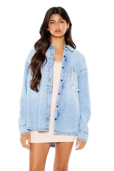Denim Patch Pocket Shirt | Forever 21