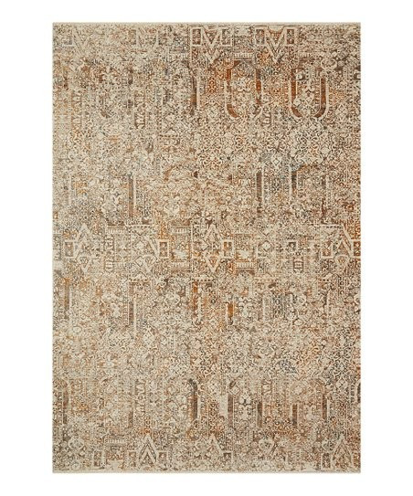 Ivory & Orange Oriental Lourdes Rug | Zulily