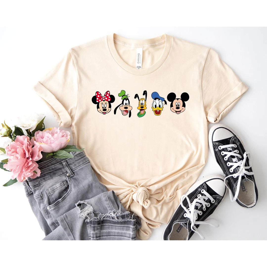 Mickey and Friends Shirt, Disney Character Tee - Etsy | Etsy (US)