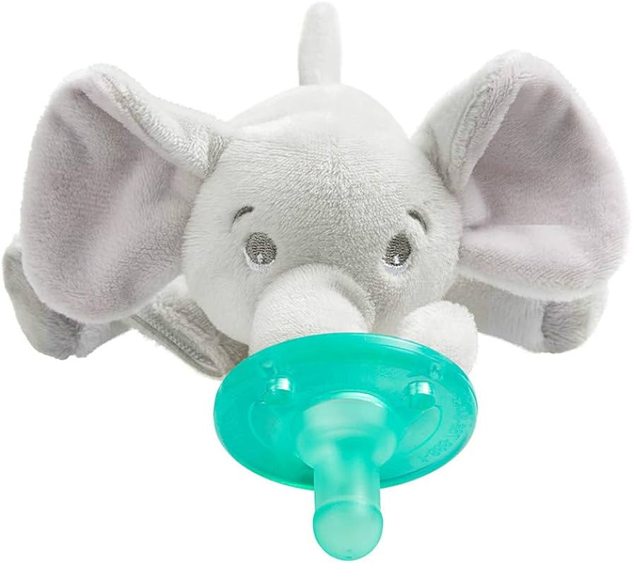 Philips AVENT Soothie Snuggle Pacifier Holder with Detachable Pacifier, 0m+, Elephant, SCF347/03-... | Amazon (US)
