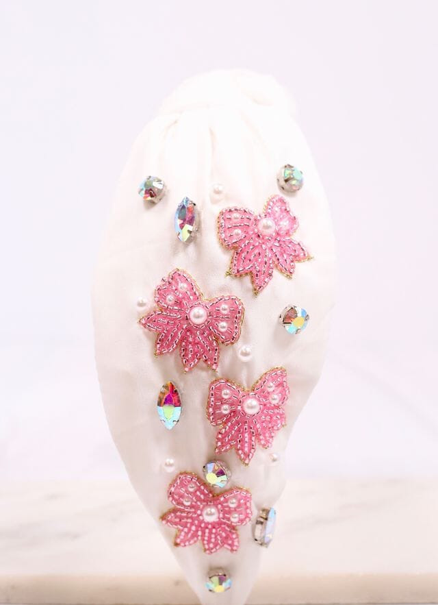 Amalie Bow Headband PINK | Caroline Hill