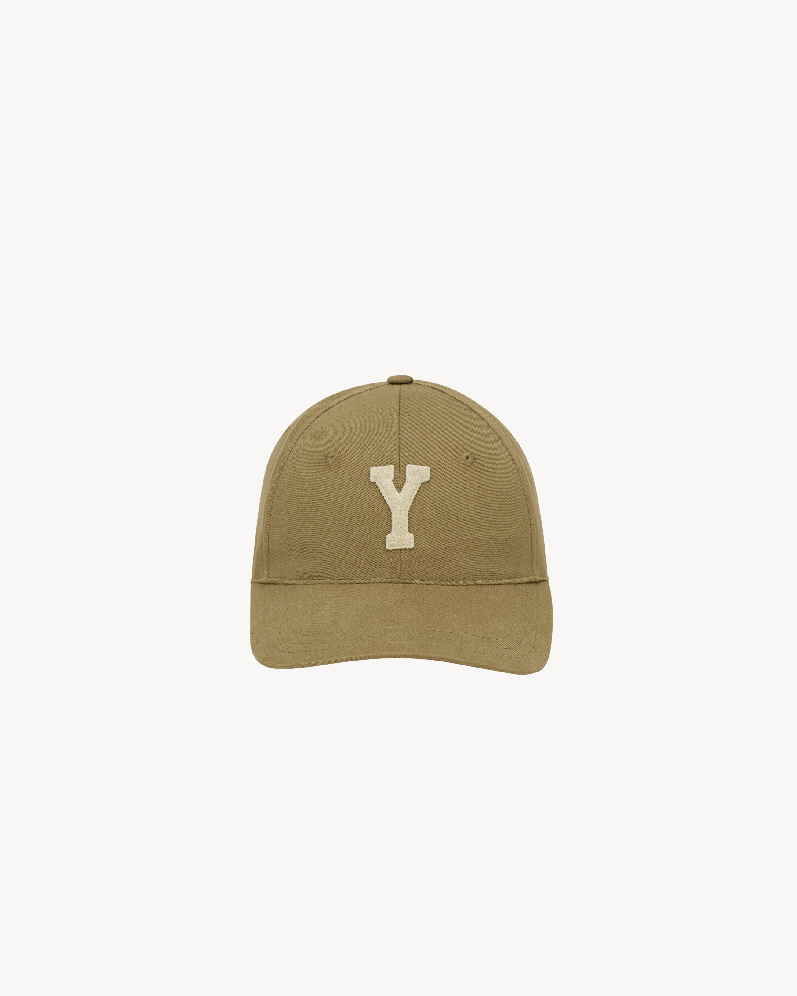 Saint Laurent Y Varsity Cap In Gabardine - White - Women - 59 | Saint Laurent Inc. (Global)