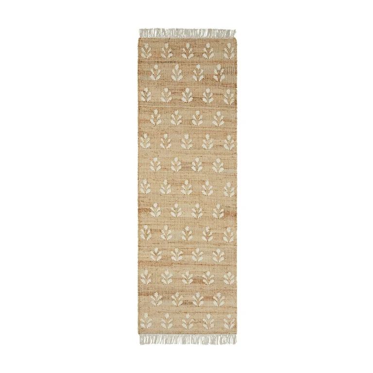 Better Homes & Gardens Floral Jute 2.5' x 7' Runner Rug by Dave & Jenny Marrs | Walmart (US)