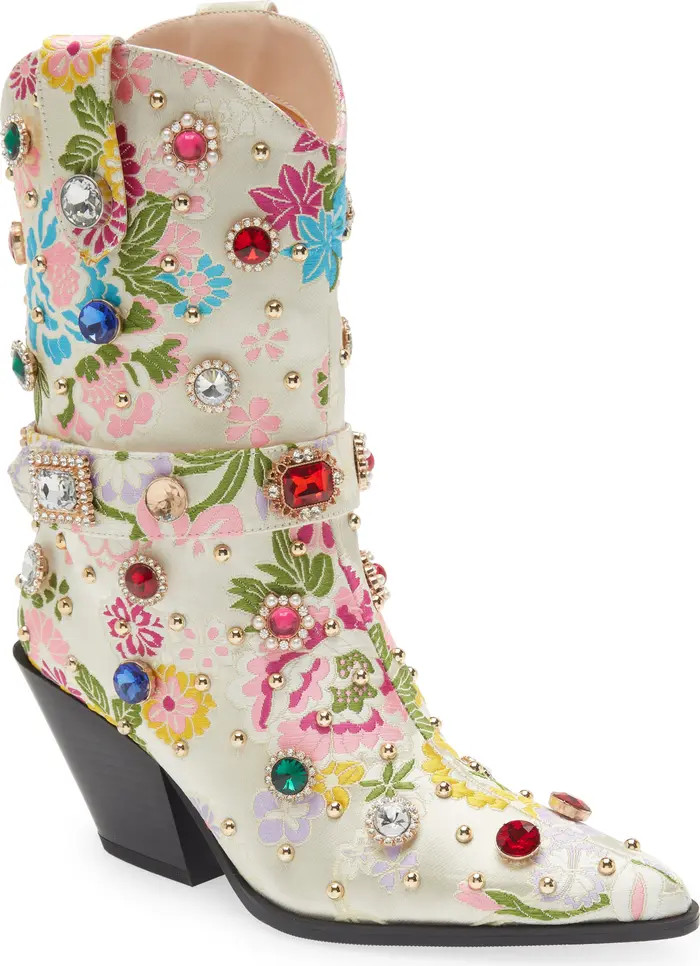 AZALEA WANG Diligent Embroidered Western Boot | Nordstrom | Nordstrom