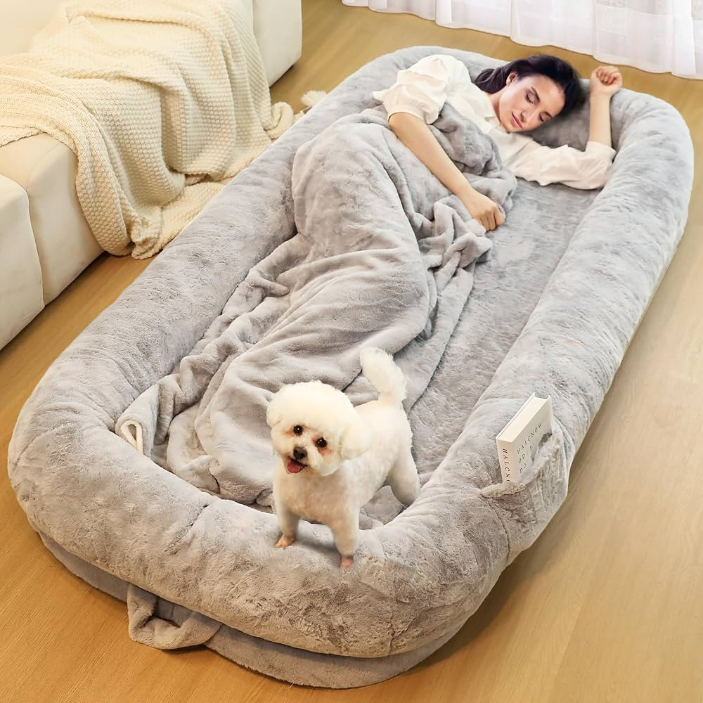 Human Dog Bed for Adults, 71" Long Human Size Dog Bed, Removable Cover, Washable, Waterproof, Ort... | Amazon (US)