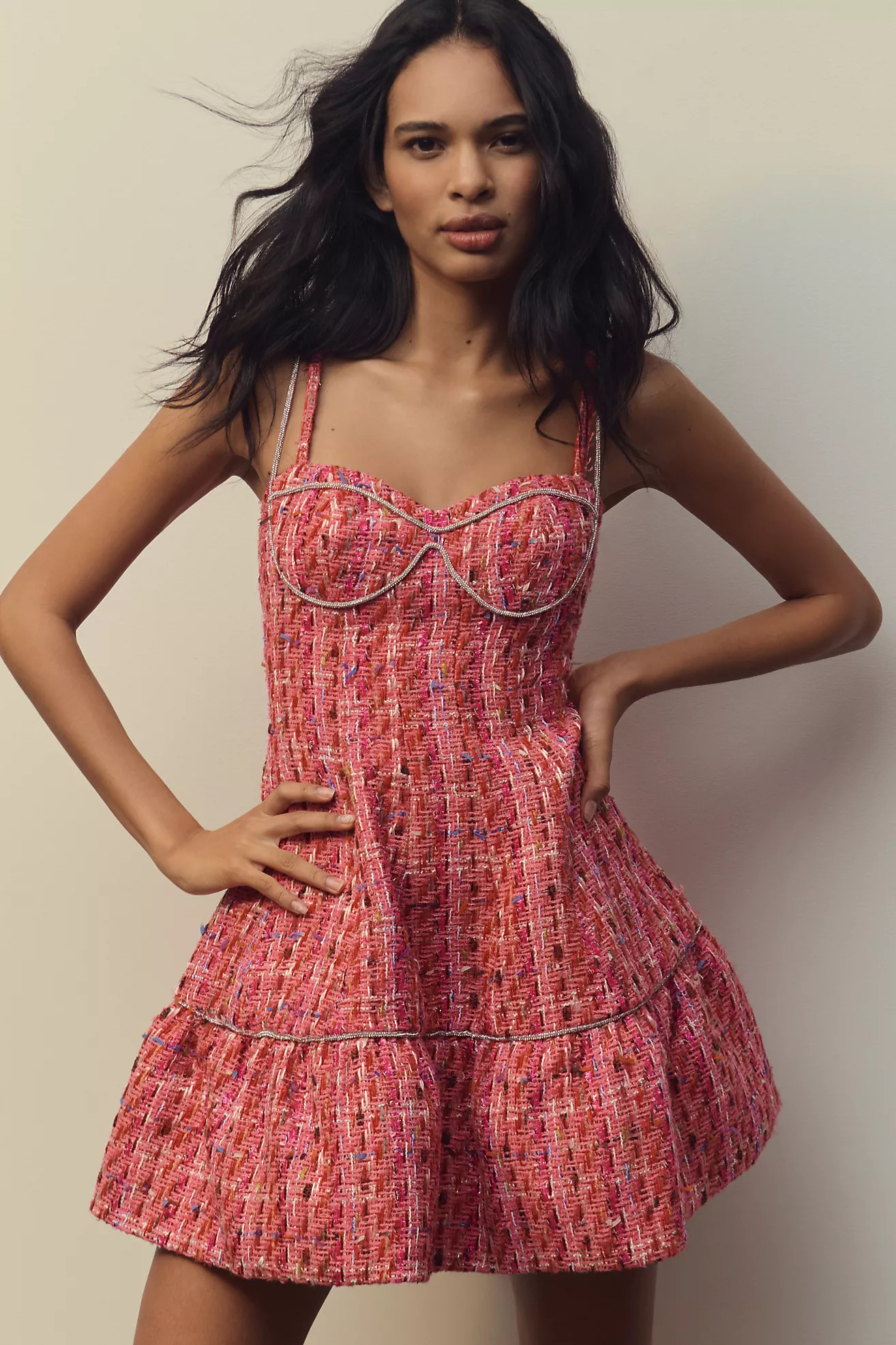 CeliaB Blumen Tweed Mini Dress | Anthropologie (US)