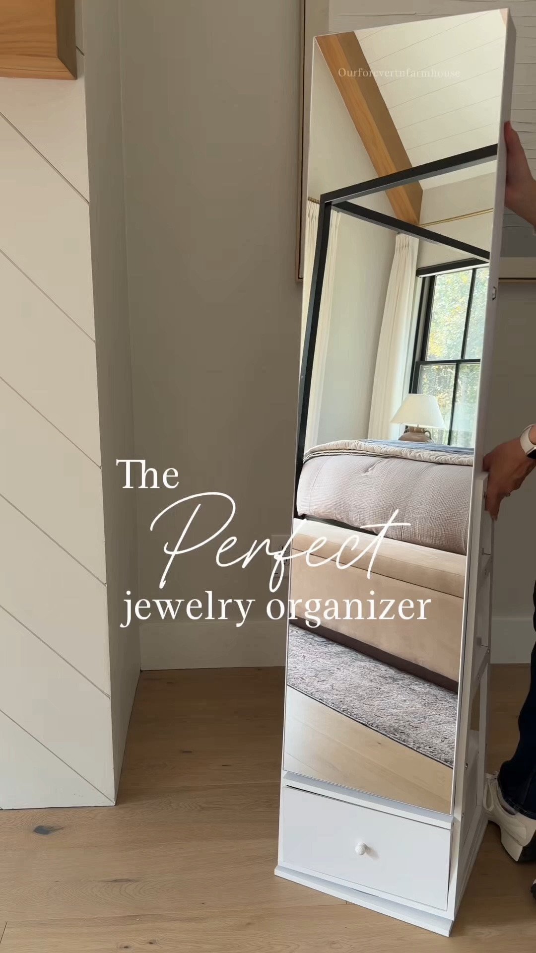 How long do we think it’ll be before my daughter steals this from me? 😂

This jewelry organizer is SO good! It’s not only a full-length mirror, but opens up to tons of storage for jewelry, accessories and more. With extra shelves and a storage drawer, it holds SO much. It even has a locking feature and swivels 360°!

Pretty, functional and finally a way to keep everything organized in one place. 🙌🏼

I linked it in my LTK! 🤍

#LTKHome #LTKBeauty #LTKmomlife