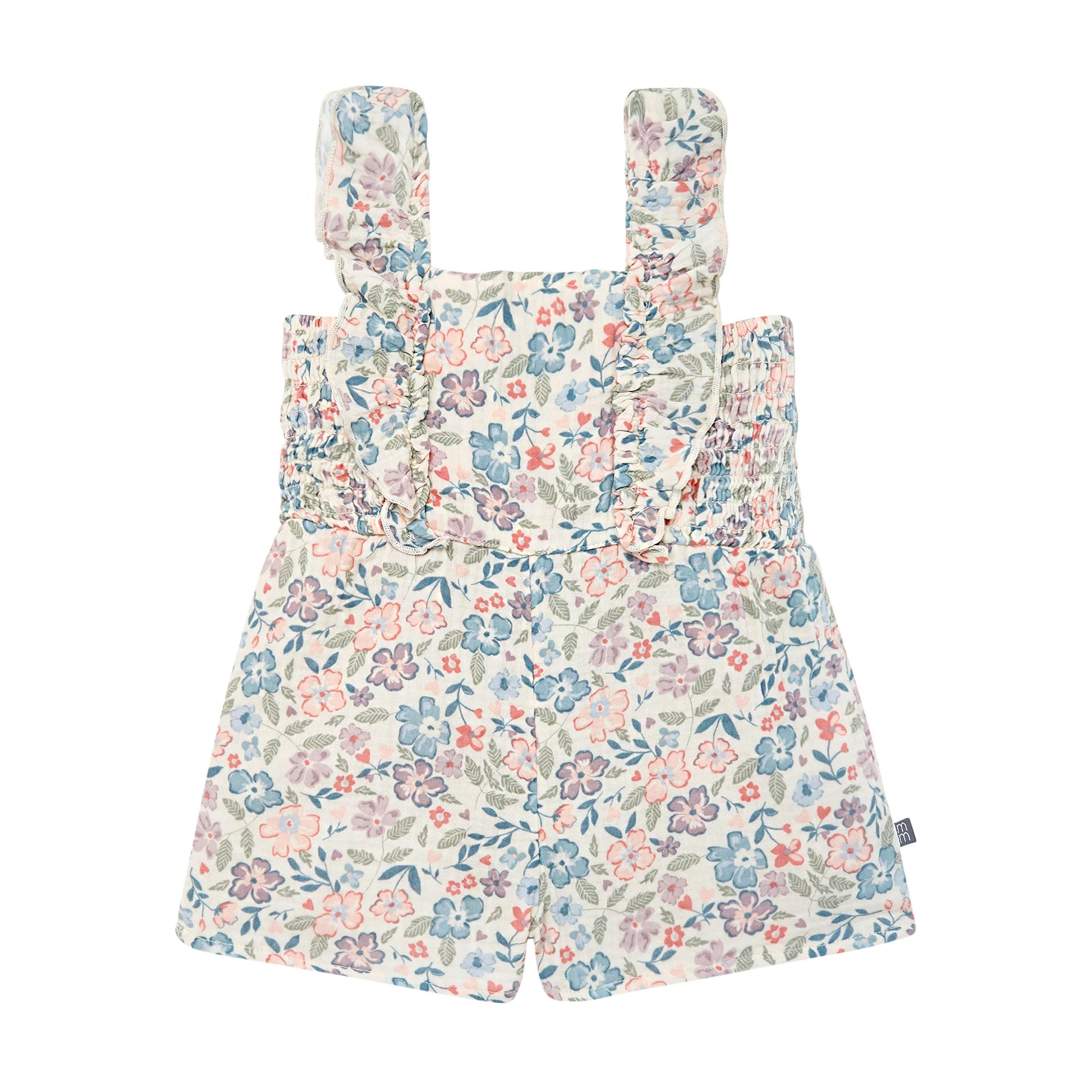 Modern Moments by Gerber Toddler Girl Smock Ruffle Wide Leg Romper, Sizes 12M-5T | Walmart (US)