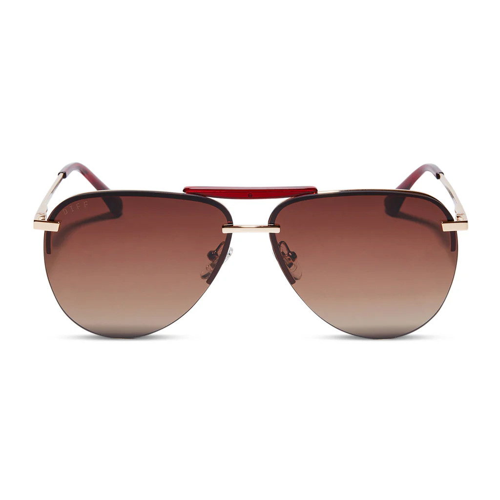 TAHOE - GOLD + BROWN GRADIENT SUNGLASSES | DIFF Eyewear