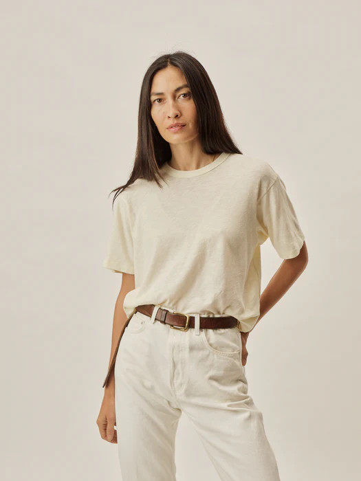 Natural Slub Boyfriend Crew - Buck Mason- Modern American Classics | Buck Mason