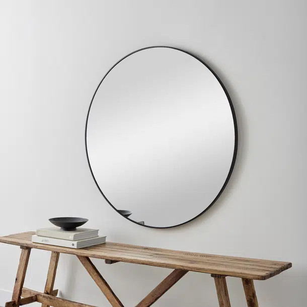 Sabine Metal Round Wall Mirror | Wayfair North America