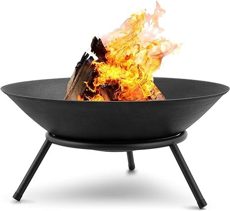 Amagabeli Fire Pit Outdoor Wood Burning 22.6in Firepit Firebowl Fireplace Heater Log Charcoal Bur... | Amazon (US)
