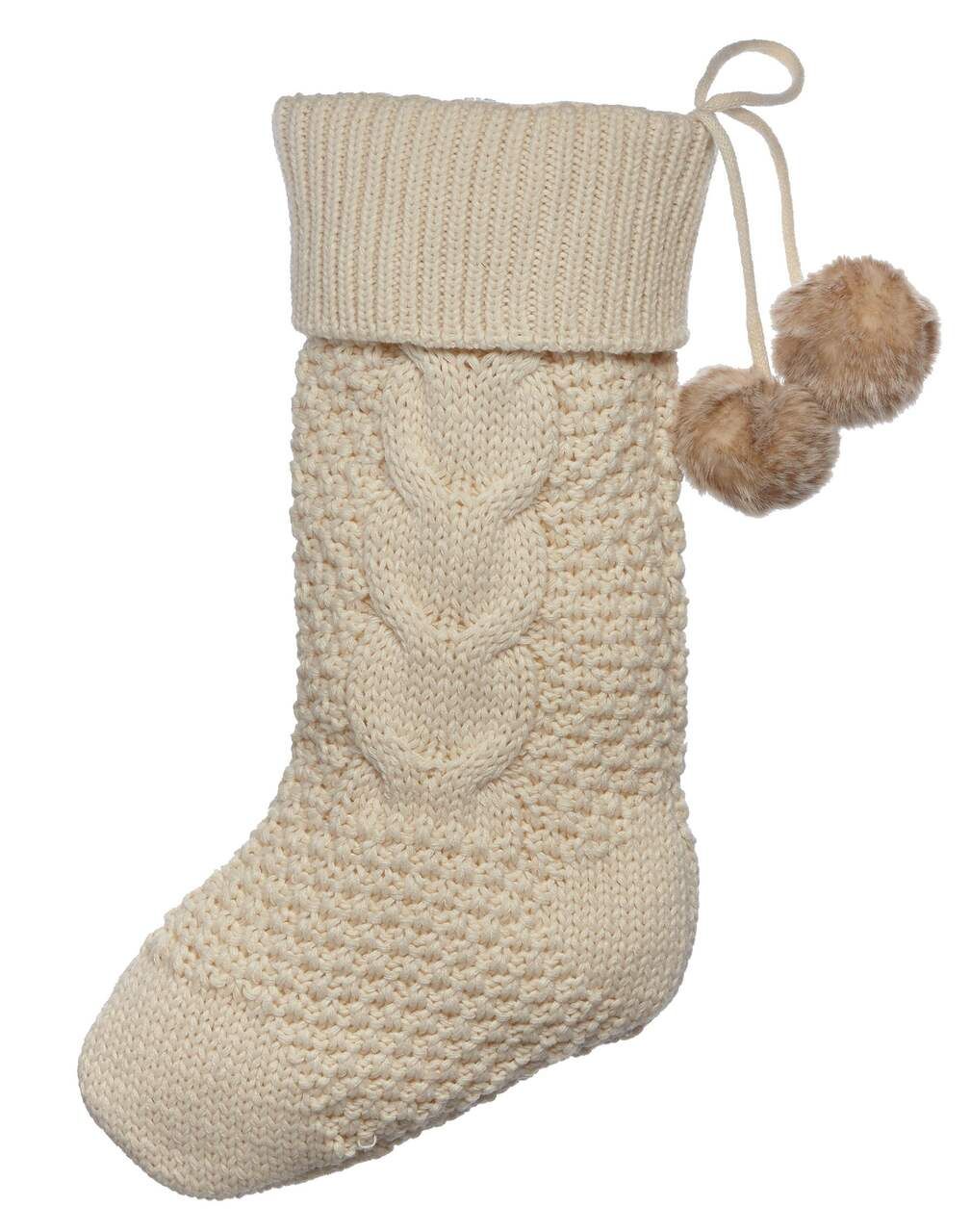 CANVAS Christmas Decoration Oat Cable Knit Stocking, 20 1/2-in | Canadian Tire