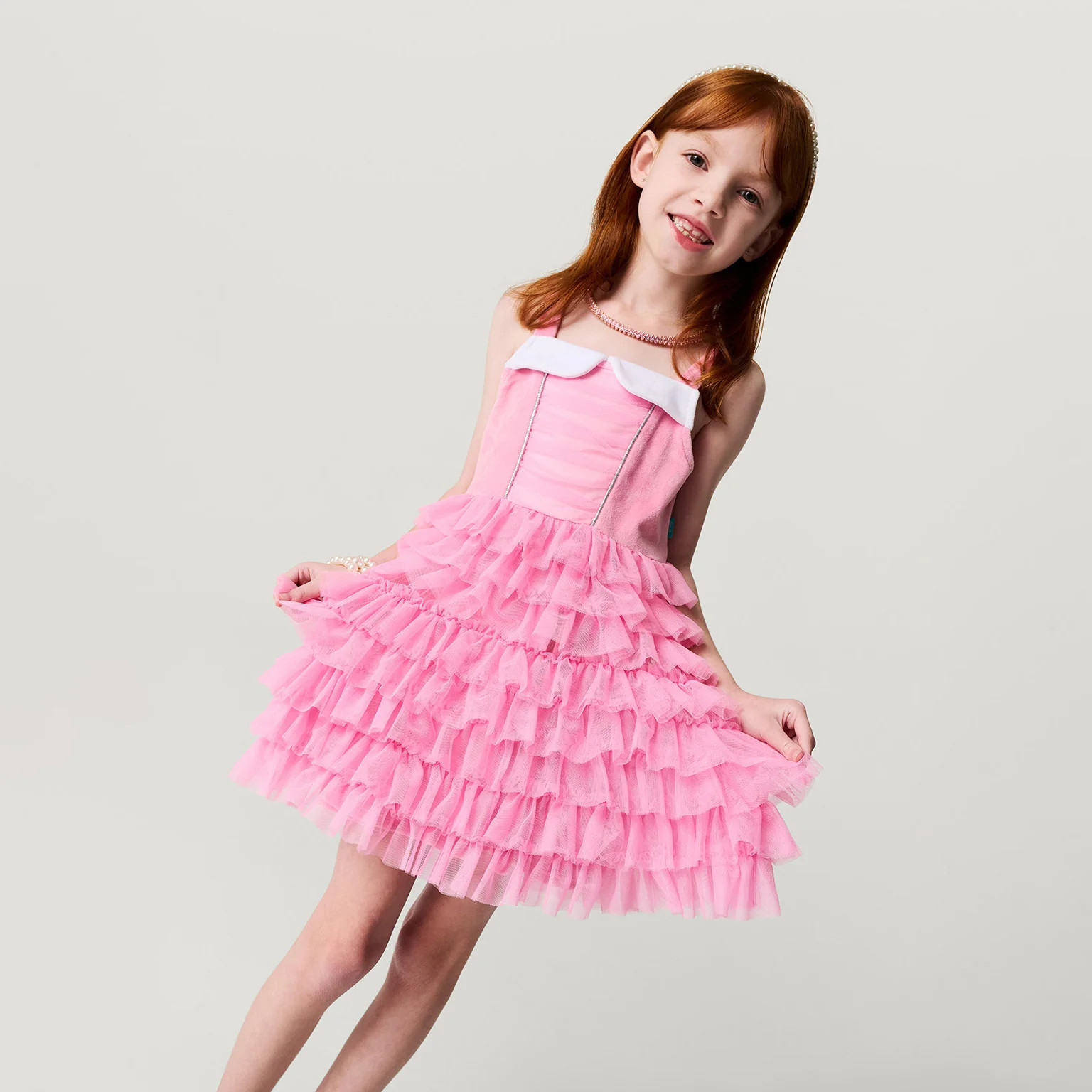 Princess Pink Ruched Disney Sleeping Beauty Aurora Velour Dress | Posh Peanut® | Posh Peanut