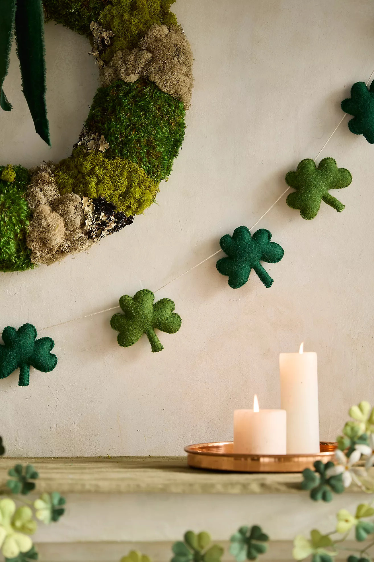 Felt Shamrock Garland | Anthropologie (US)