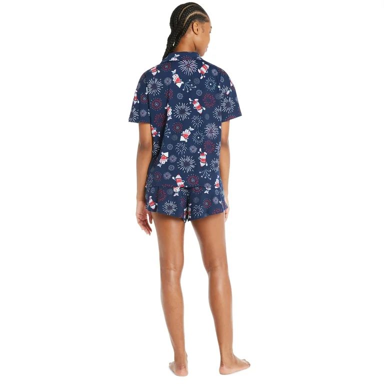 4th of July Women’s Shorty Pajama Set by Way to Celebrate, 2-Piece, Sizes XS to 3X | Walmart (US)