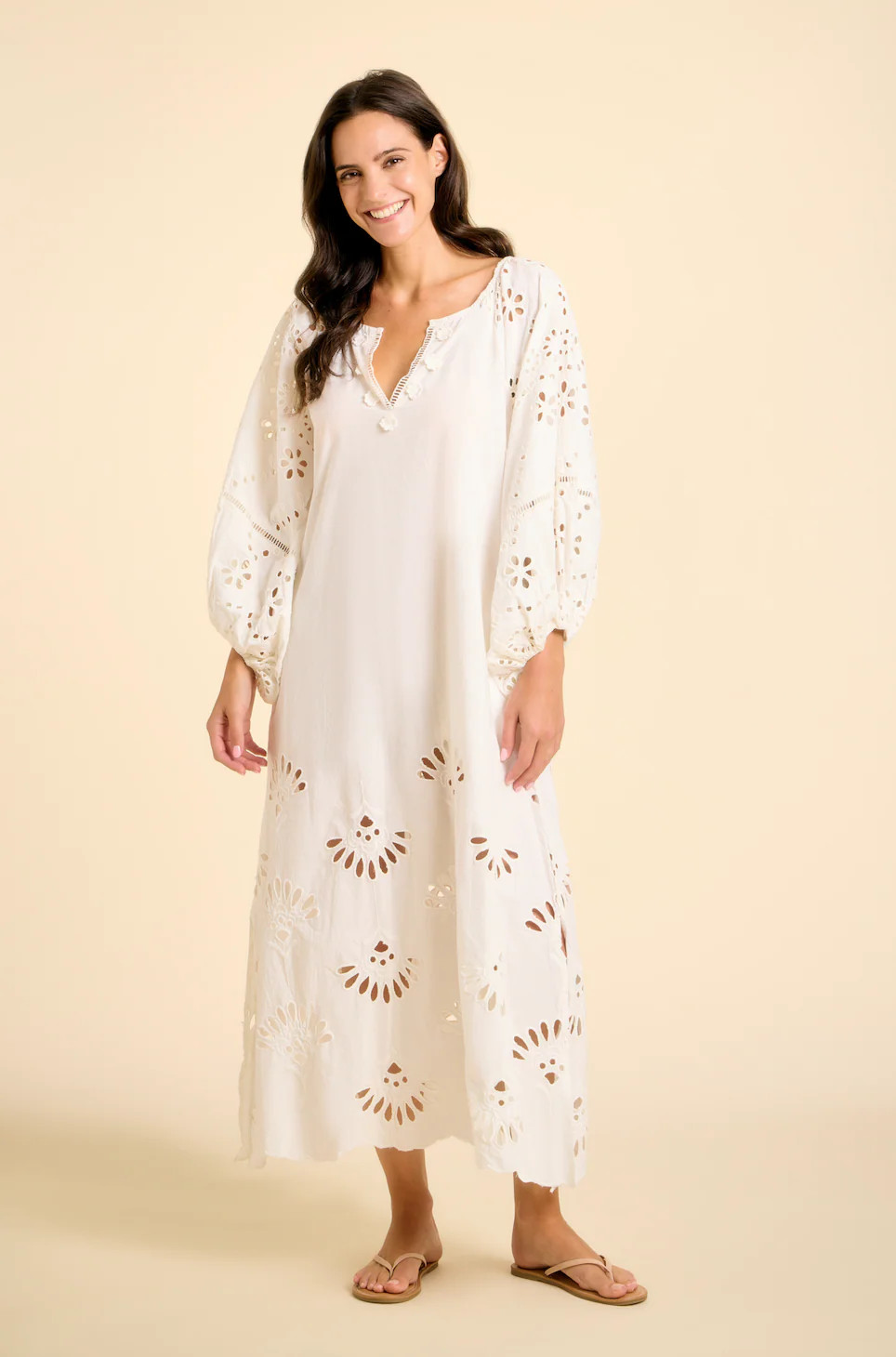 Donna Maxi Dress - White | Sitano