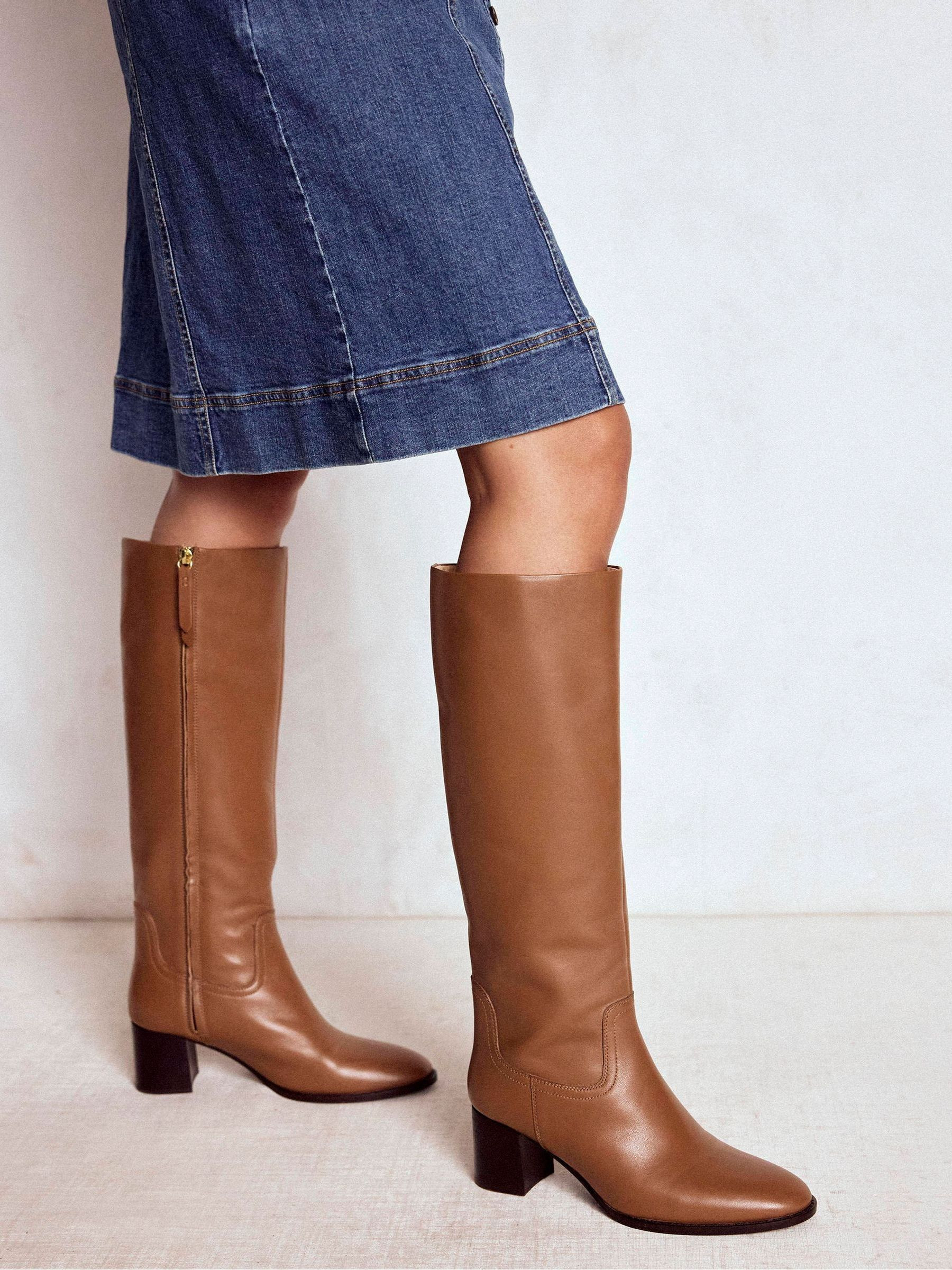 Boden Boden Brown Skye Smart Knee Boots | Next US