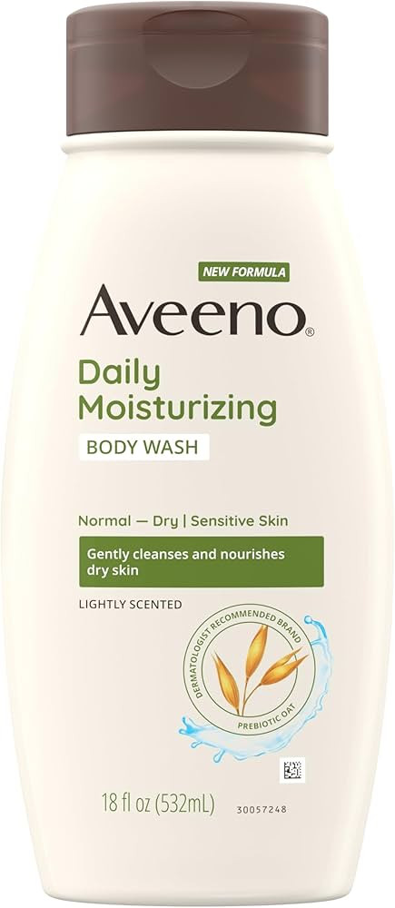 Aveeno Daily Moisturizing Body Wash for Dry & Sensitive Skin + Prebiotic Oat, Oat Body Wash & Gen... | Amazon (US)
